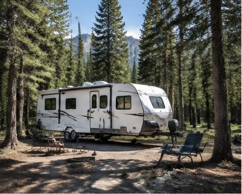Campground setting in the Four Corners