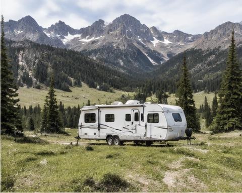 Mountain campsite in the Four Corners